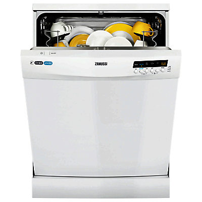 Zanussi ZDF26011WA Freestanding Dishwasher, White Zanussi ZDF26011WA Freestanding Dishwasher, White